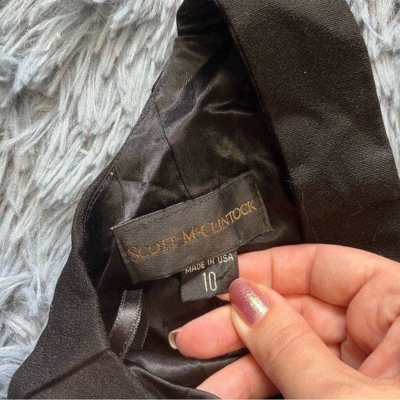 Scott McClintock Classic Little Black Y2K Slip Dress Size M Minimalist - Picture 2 of 5